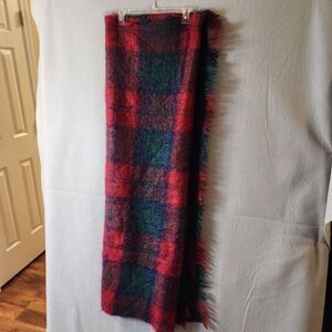 VTG Royal Scot 70% Mohair 30% Wool Throw Blanket S.Tweed & Co. Christmas Plaid